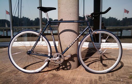 "Peugeot UO-12 bicycle converted to single speed"