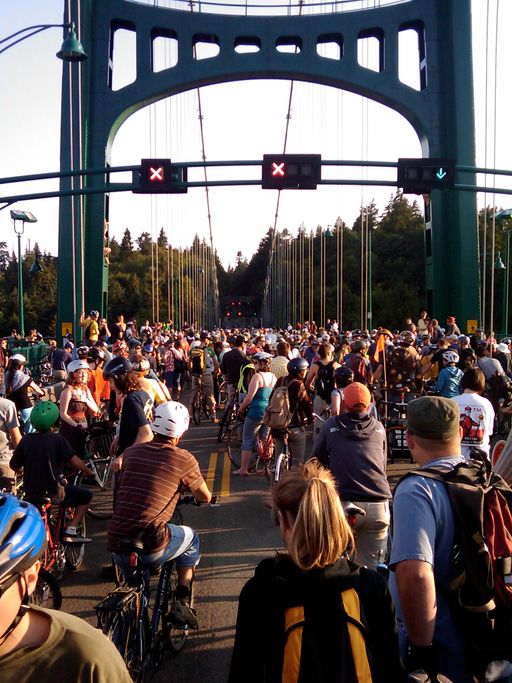 Critical Mass on Lions Gate Bridge