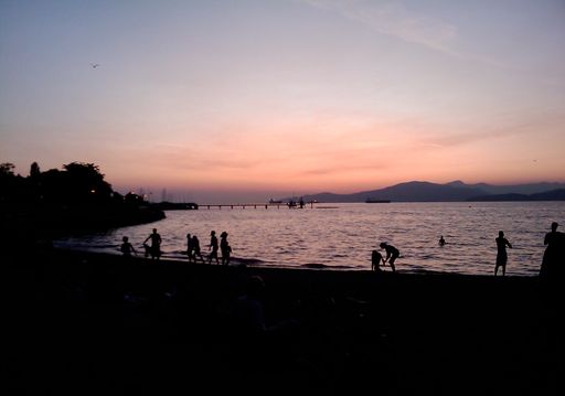 Sunset on Kitsilano beach