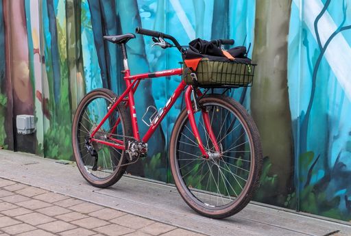 Red 1999 GT Timberline with 1x10 gearing, BLB Big Smoke bars and Schwalbe Billy Bonkers tyres